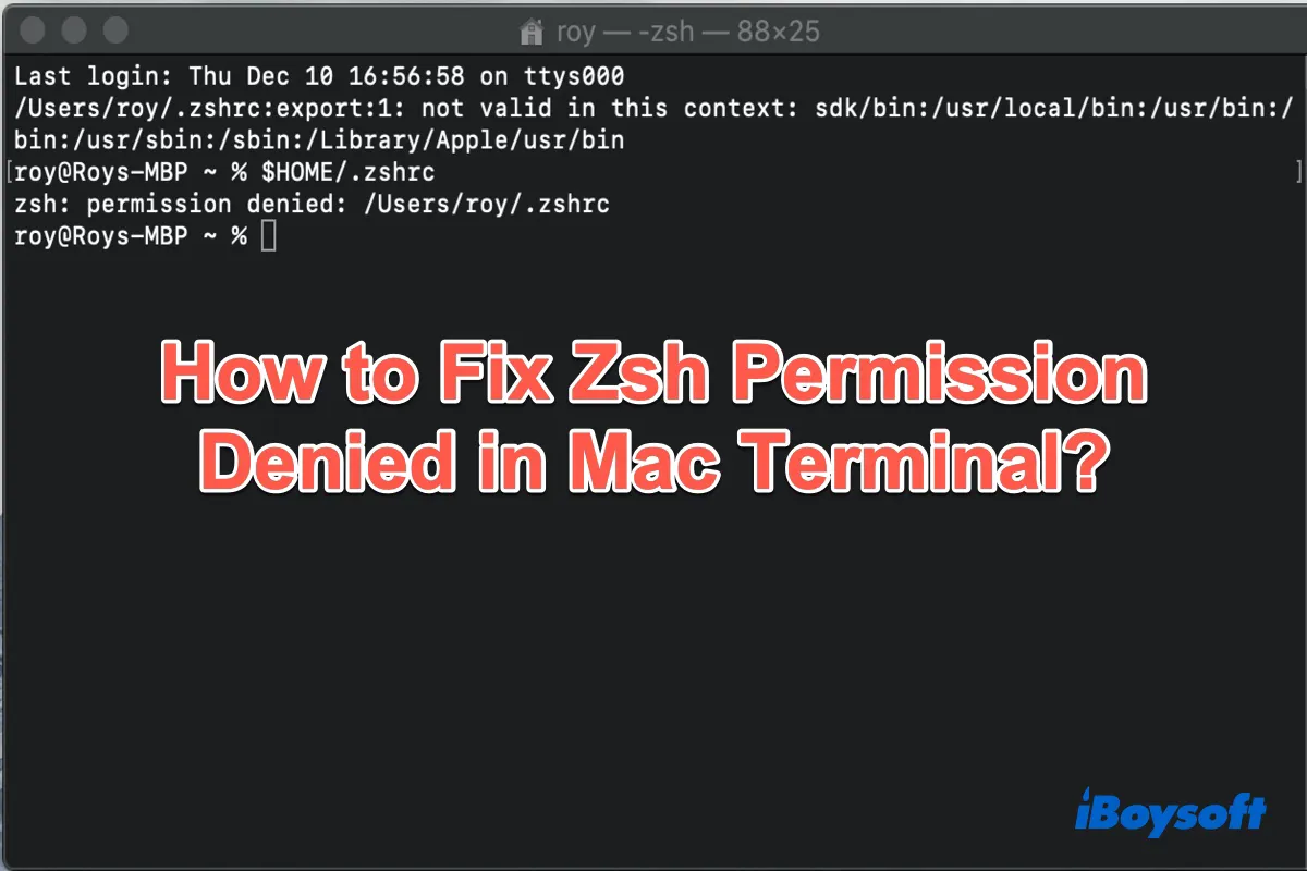 How to fix Permission denied on mac